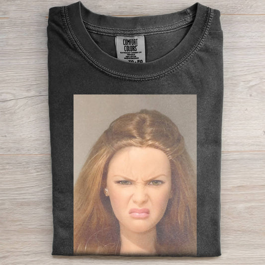 ANGRY BARBIE PRINT T-SHIRT