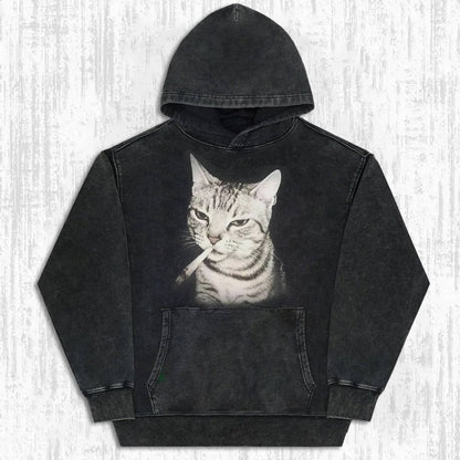 Vintage Smoking Cat Meme T-shirt