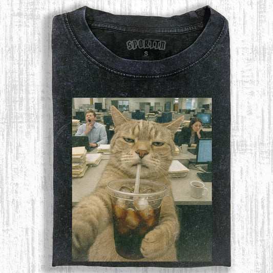 FUNNY CAT MEME ICON PFP T-SHIRT