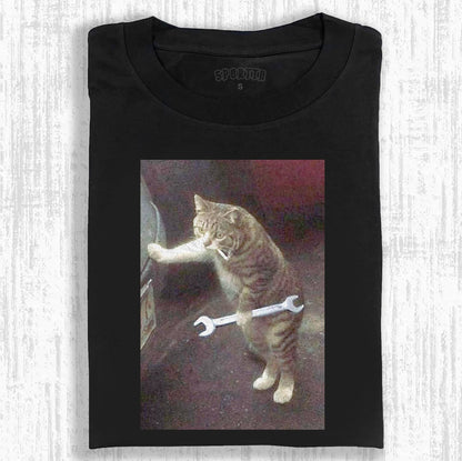 Auto Repair Expert The Cool Cat Mechanic T-shirt