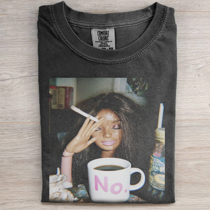 RETRO SMOKING AFRO BARBIE GIRL T-SHIRT